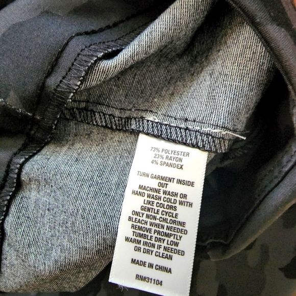 Grey Camo Skinny Pants - Picture 4 of 5